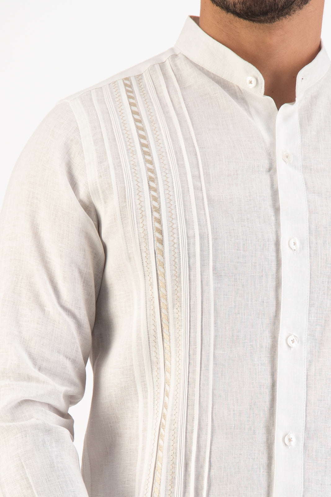 Camisa Huesca Blanca Cuello Mao