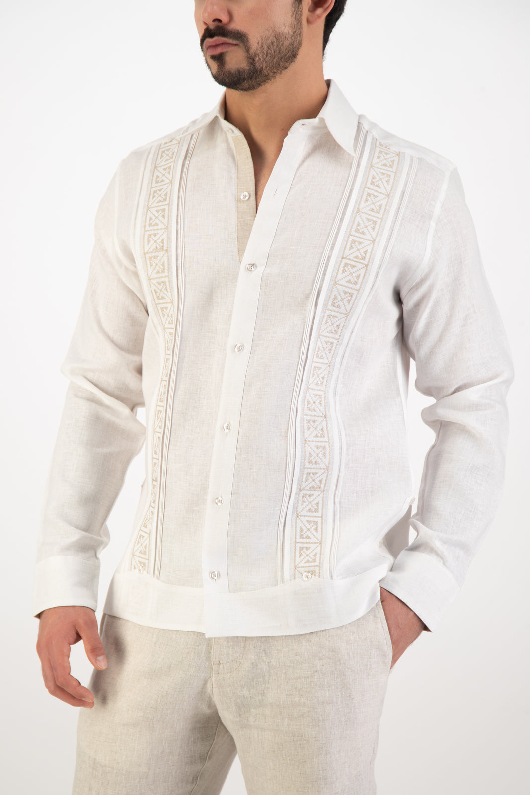 Guayabera Burgos Blanca