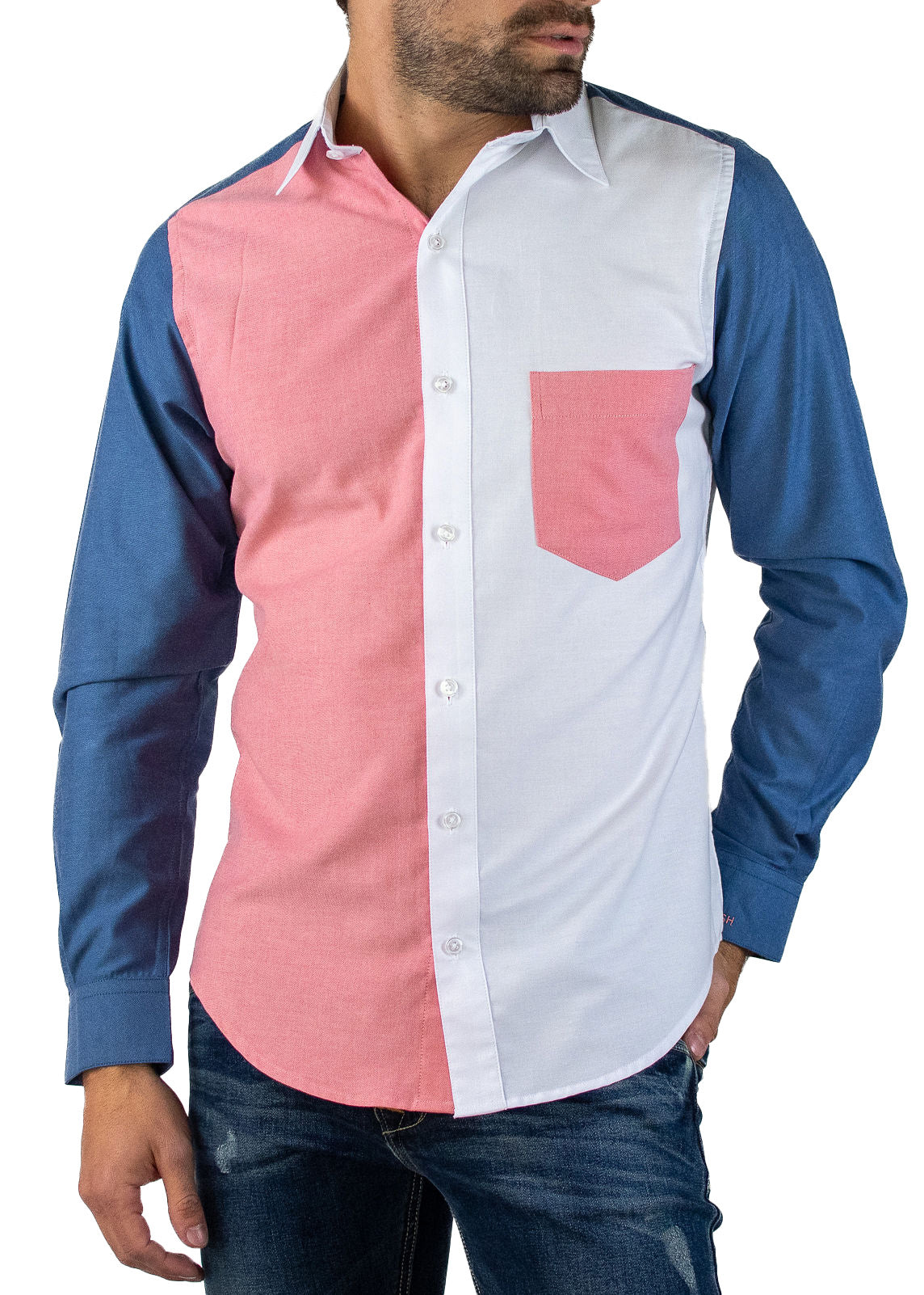 #color_blue & coral color block
